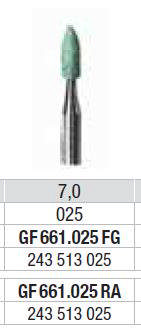 Edenta grøn slibesten lille flamme GF661 RA 025