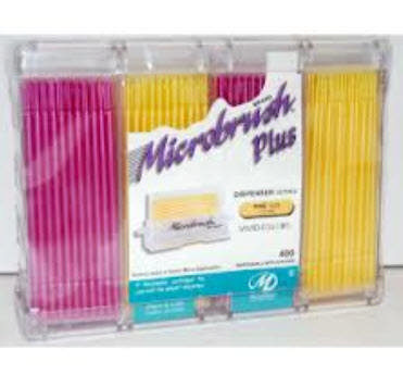 Microbrush Plus refill fin/ rosa og gul