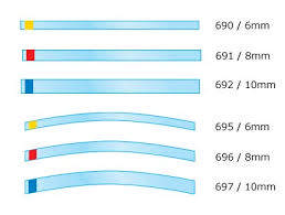 Plaststrips rette 6mm gul ende 690