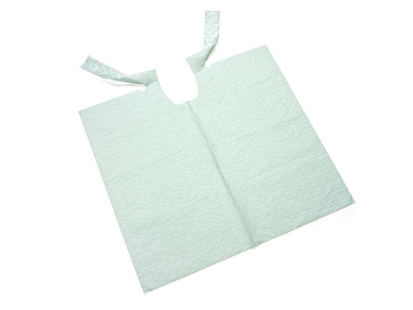 Patientservietter m/plast og bindebånd på rulle