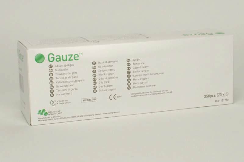 Gazetamponer Sterile nr.3 flade 25x30mm 151760