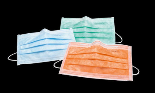 Prestige mundbind lysgrøn m/elastik 3-lags  