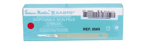 SM skalpel, bådformet nr D/15 sterile 0565