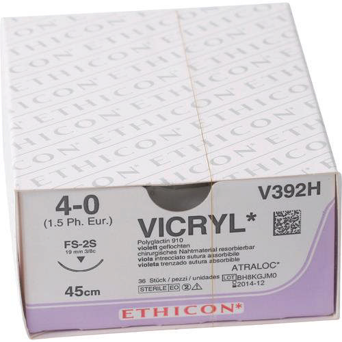 Ethicon vicryl sutur  V392H FS-2S/4-0 