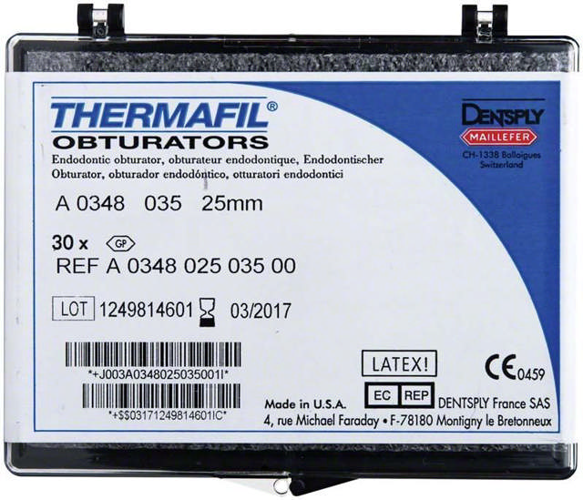 Thermafil Obturators str. 025 25mm rød A0348
