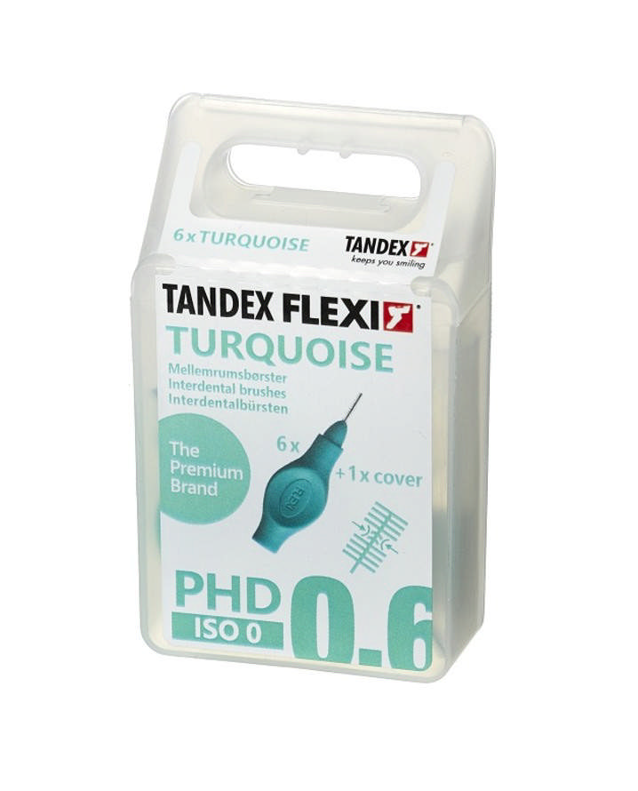Tandex Flexi interdentalbørste turkis PHD 0,6  