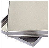 Aluminiumsbakke uperforeret 18 x 14cm grå 