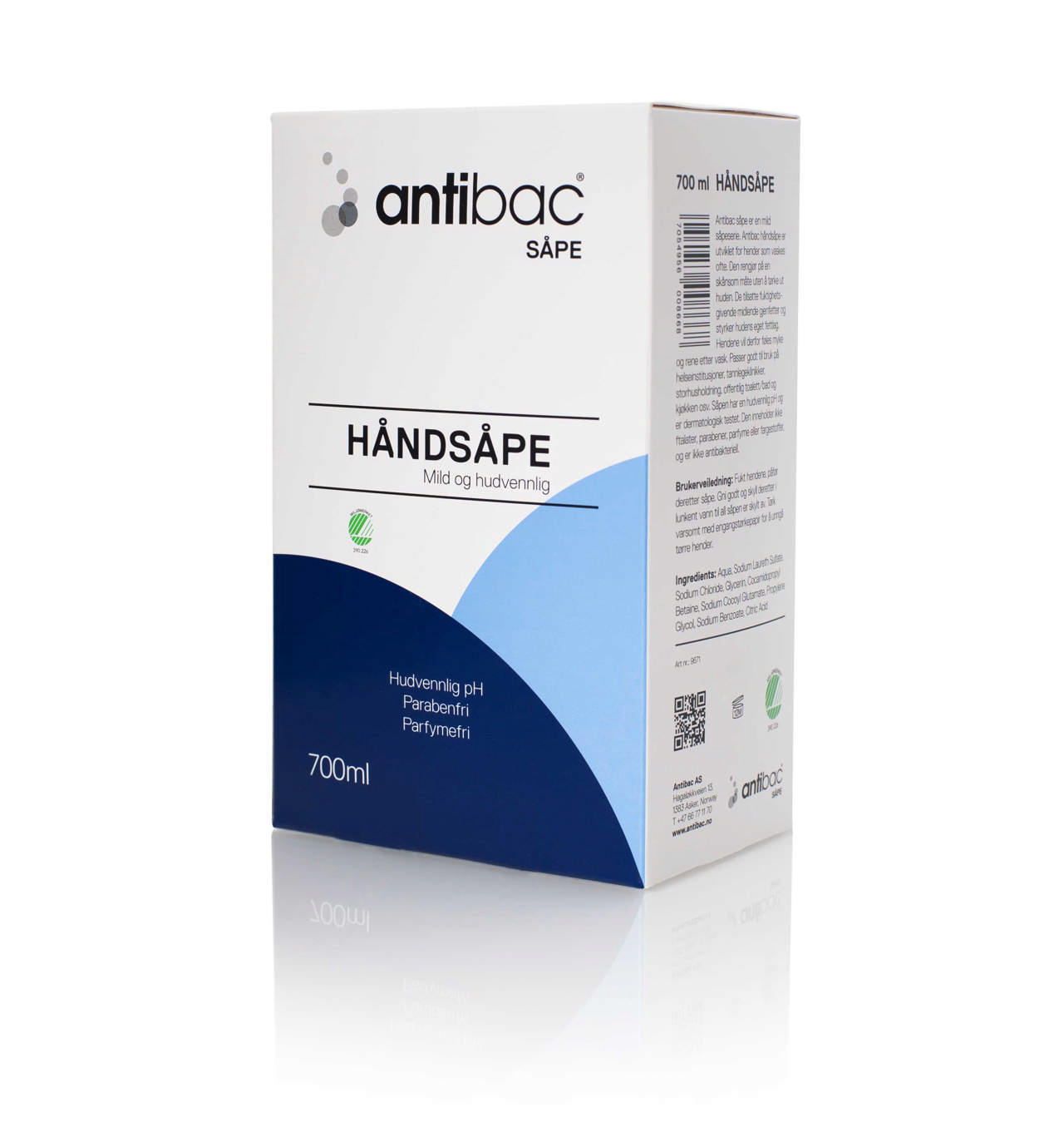 AntibacMild sæbe softbag t/dispernser 700ml 600866