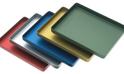 Aluminiumsbakke uperforeret 28 x 18cm grå