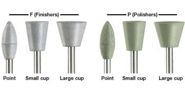 Politip-F komposit polerer lille kop grå  533604