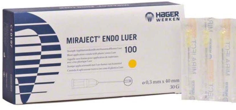 Miraject Endo Luer 30G/0,3x40mm gul  254222