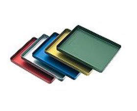 Aluminiumsbakke uperforeret 18 x 14cm blå