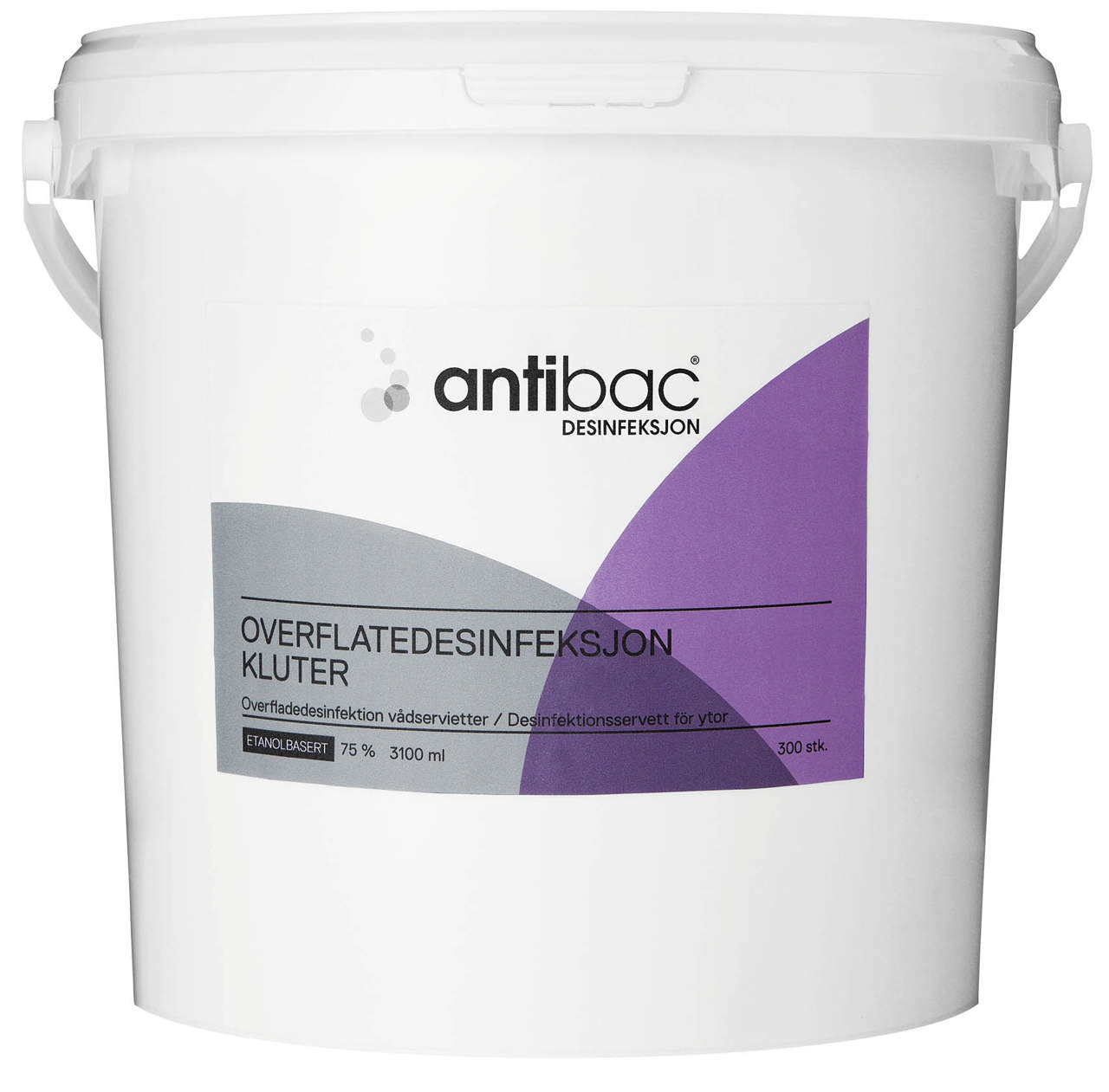 Antibac overfladedes. 75% vådservietter 603047