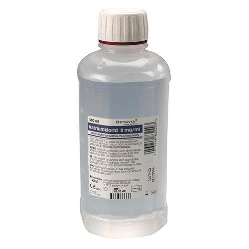 Natriumklorid 0,9% flaske 500ml