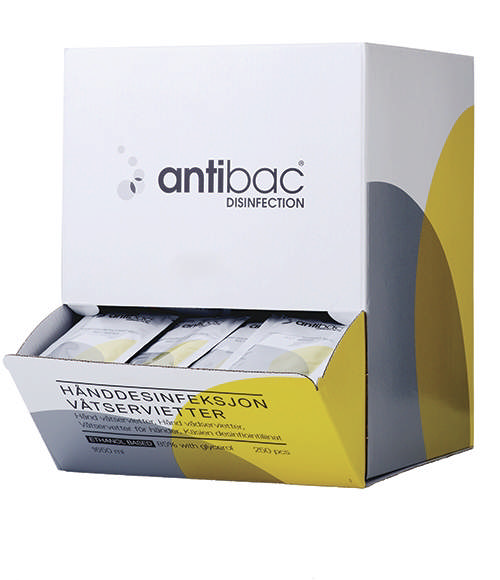 Antibac hånddes. 85% vådservietter