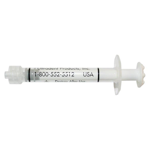 Luer-lock skyllesprøjte, 1,2 ml, hvid plast 124