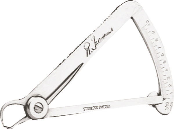 Iwansson måleinstrument/tykkelsesmåler af kroner 