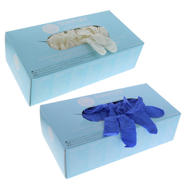 Simplee nitril handske hvid str. S 10 x 200stk