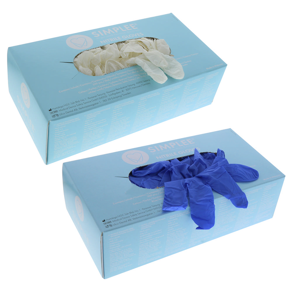 Simplee nitril handske hvid str. XL 10 x 200stk