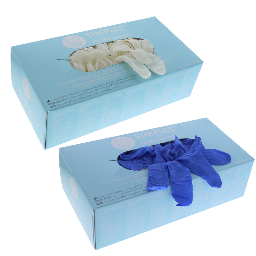 Simplee nitril handske blå str. M 10 x 200stk