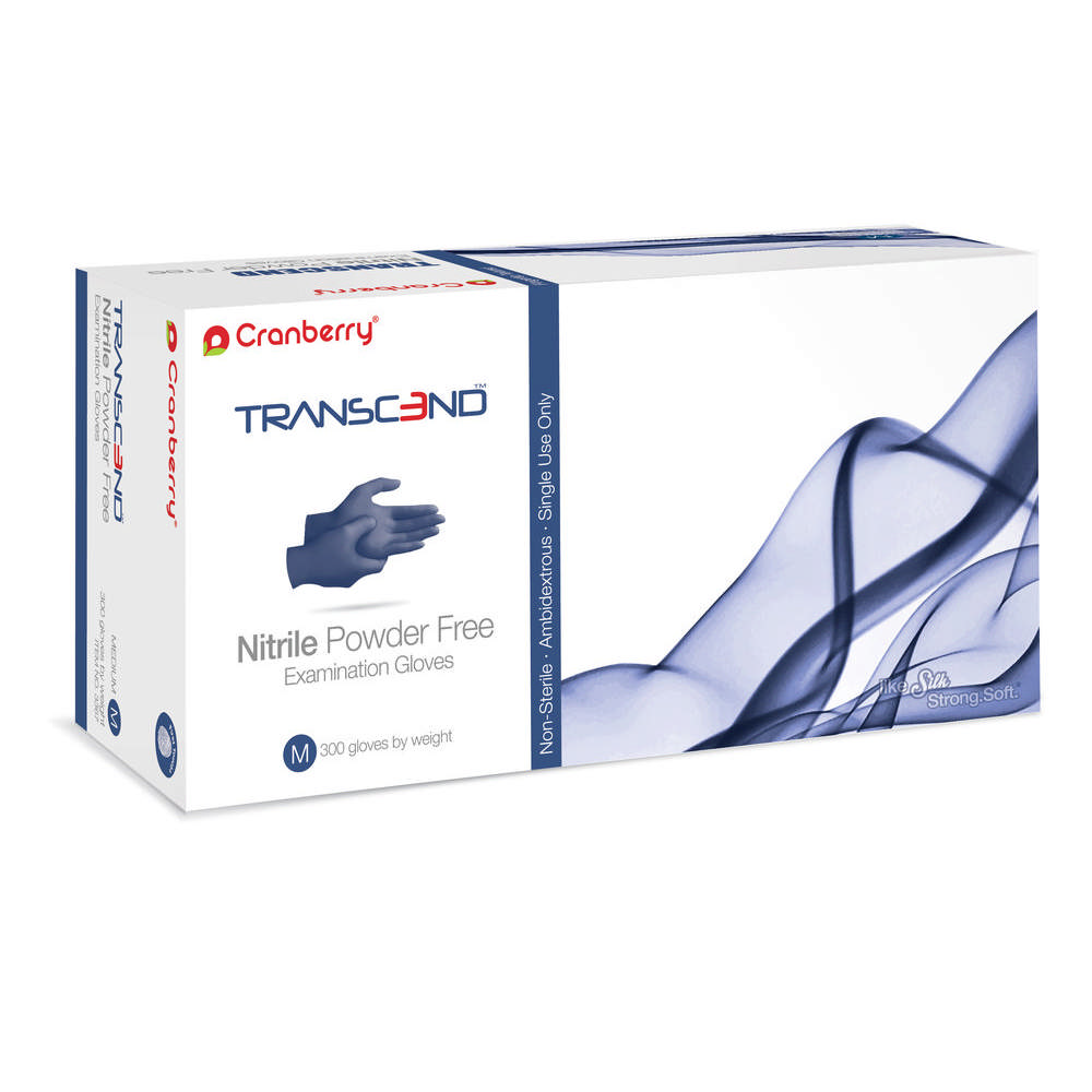 CB Transcend nitril handske Acc.fri blå str. XL  300stk.