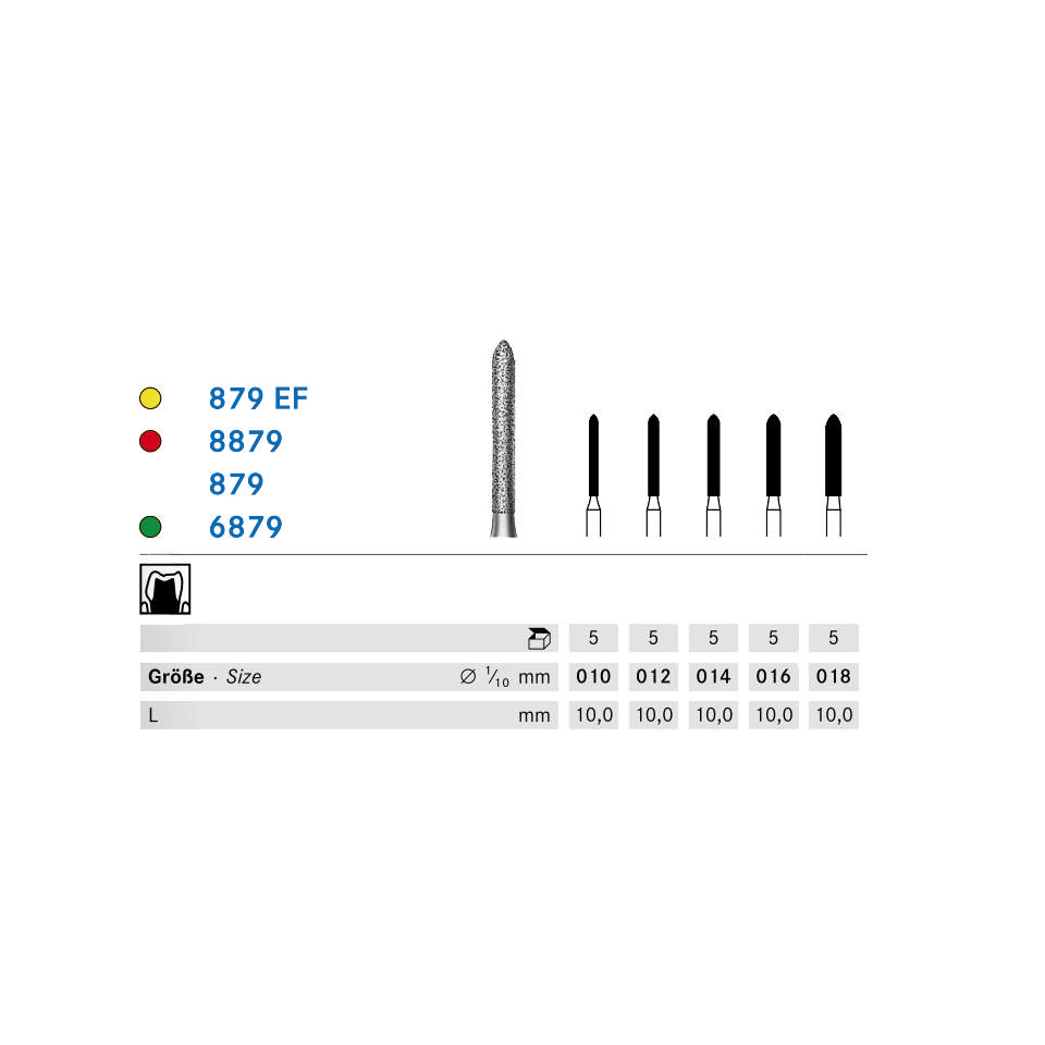 Komet diamant torpedo grøn 6879 FG 012