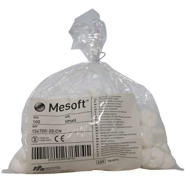 Mesoft gazetampon usteril str S/28mm runde 156700-20