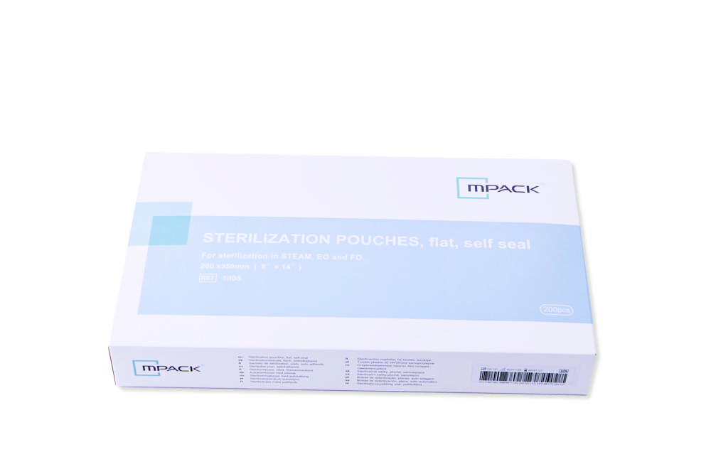mPACK autoklaveposer m/klæb, 20 X 35 cm