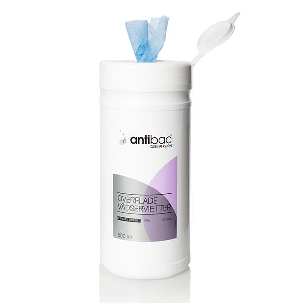 Antibac overfladedes. 75% vådservietter 603011