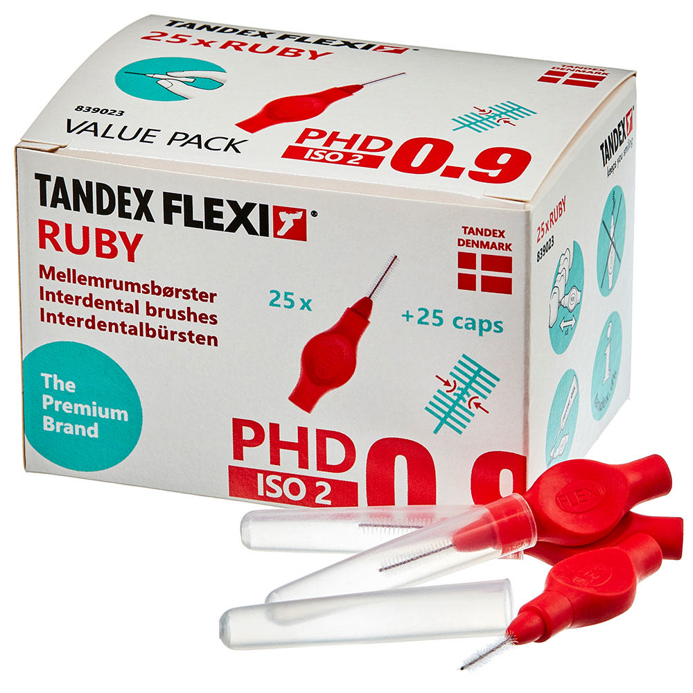 Tandex Flexi value interdentalb. rød PHD 0,9