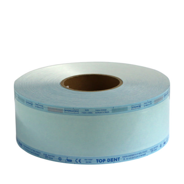 TopDent autoklavefolie i rulle 7,5 cm x 200m.102902