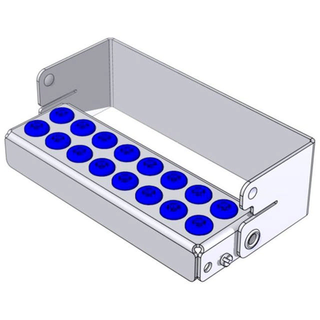 Nichrominox Plug In borstander til 16 bor blå
