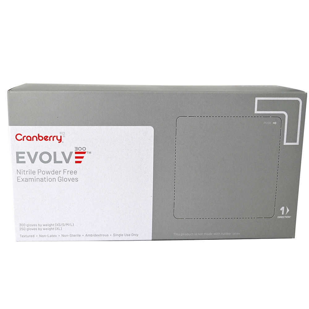 CB Evolve handsker nitril str. M, hvid, 300 stk.
