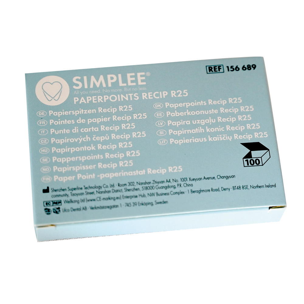 Simplee Recipfile paperpoints R25 29mm rød