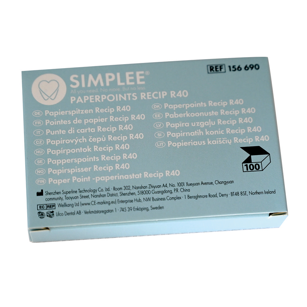 Simplee Recipfile paperpoints R40 29mm sort