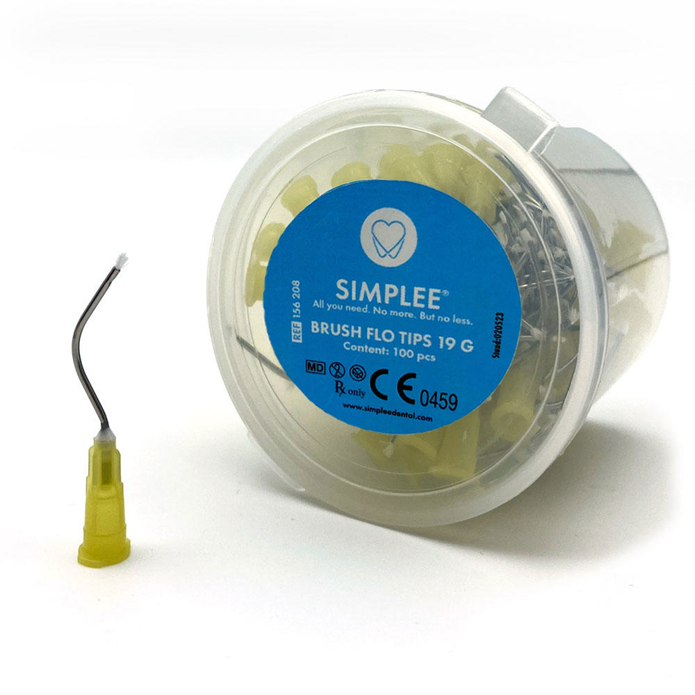 Simplee Brush Flo Tips børstespidser 19G/1,1mm gul
