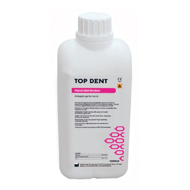 TopDent Hygien hånddesinfektionsgel 1 liter