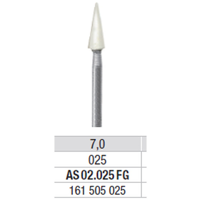 Edenta Arkansas sten konisk spids/kegle FG 025 hvid 