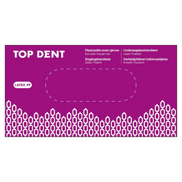 TopDent Latex handsker pudderfri hvid str. XS