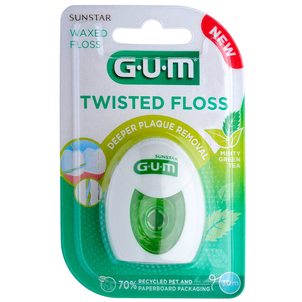 Gum Twisted Floss tandtråd vokset